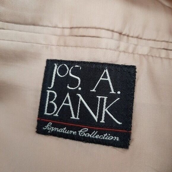 JOS. A. BANK 100% Wool Blazer Jacket Fine Houndstooth Pattern Men's Sz 48 L - Picture 9 of 10